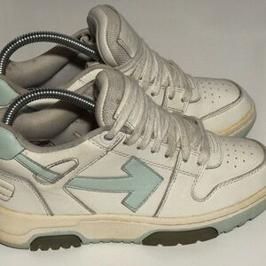Off-White Out of Office 'White Light Blue' sneakers.